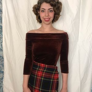 Modcloth Cafe Parfait Off the Shoulder Top
